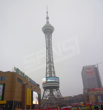 常州市（shì）武進區廣播電視塔室外全彩弧形屏