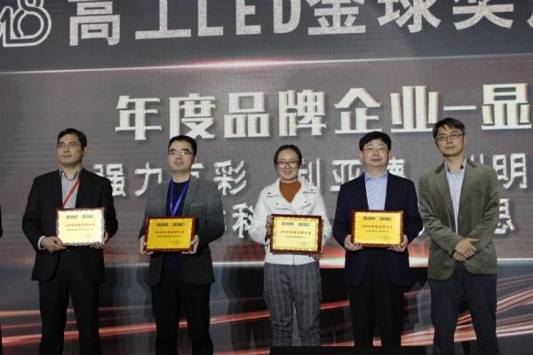 上海婷婷婷影院獲得高工（gōng）LED2018年度品牌企業榮譽稱號