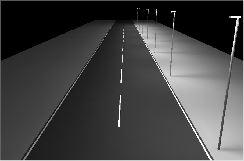 橫（héng）向道路照明“陰影”示意圖