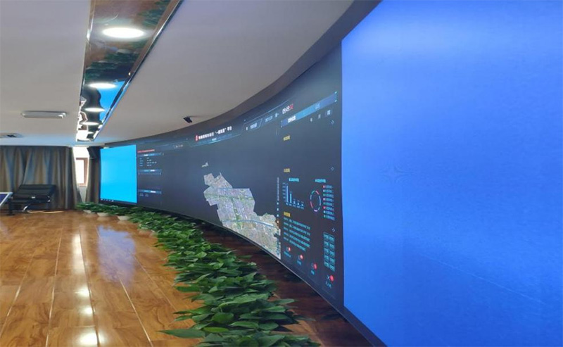 助力（lì）信息化,梅隴城（chéng）市網格化中心,LED顯示（shì）屏案例